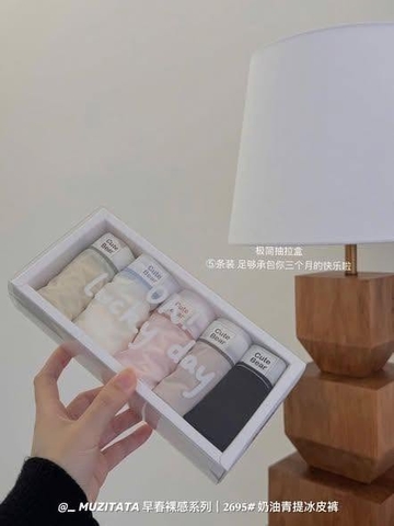 Set 5 quần lót thun lạnh Cute bear