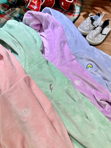 Áo lông hoodie Gap Kids 4 màu xanh lá, xanh dương, hồng, tím