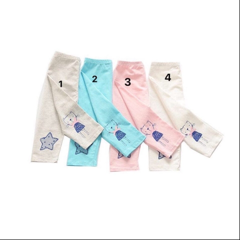 Quần legging cotton bé gái 8 mẫu