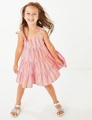 Váy 2 dây Cat&Jack dư xịn chất thô xốp, nơ vai 8 màu