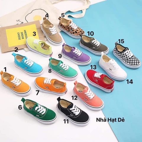 Giày thể thao All Star cổ thấp 15 màu - Size Nhỏ