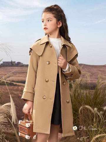 Áo khoác mangto kaki phong cách Korea