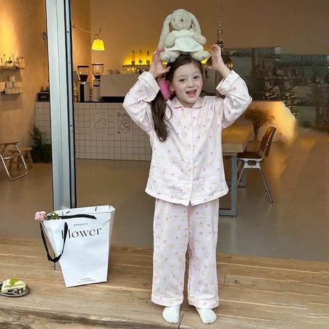 Bộ pyjama dài tay 5 mẫu bé gái AMBB