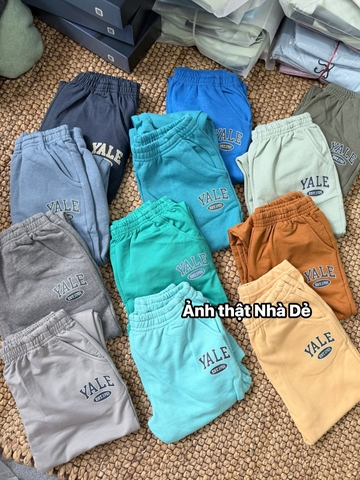 Quần nỉ da cá Yale bo gấu nhiều màu bé trai