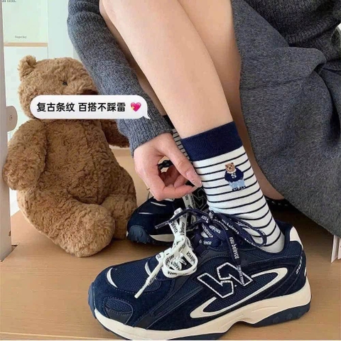 Set 10 đôi tất gấu freesize mix các màu