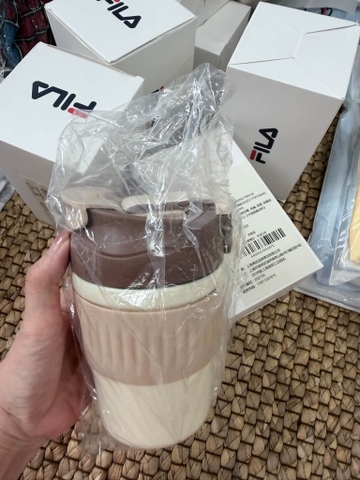Cốc giữ nhiệt Fila màu be nâu 350ml