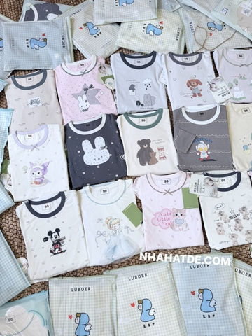 Bộ cotton Luboer dài tay hoạ tiết 14 mẫu bé trai, bé gái