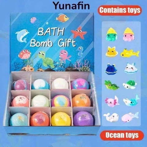 Set Bath bomb gift 12 viên chủ đề sinh vật biển