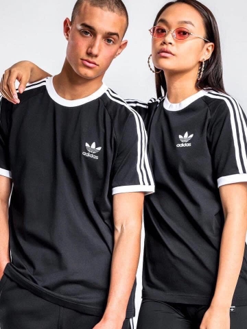 Áo phông Adidas 3 sọc 2 màu trắng, đen - NAM