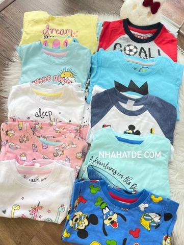 (MSR) Bộ cotton cộc tay hãng Matalan nhiều mẫu bé trai bé gái 2024