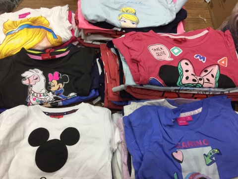 Áo cotton Disney dài tay bé gái Minnie, Elsa, Bella,... thu đông