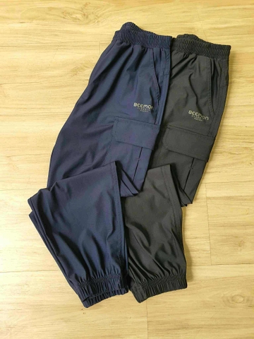 Quần jogger gió Beemon túi hộp 2 màu navy, đen