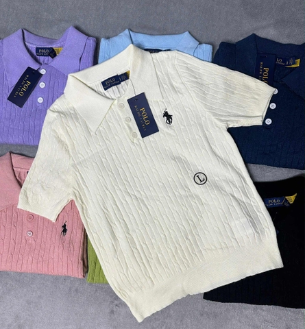 Áo cộc tay len dệt kim 9 màu Polo Ralph Lauren