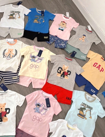 Bộ cotton cộc tay hãng Gap nhiều mẫu bé trai bé gái 2025