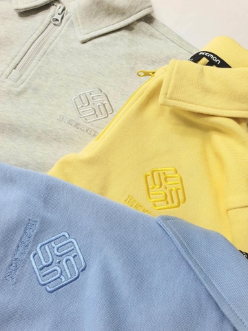 Bộ nỉ polo Beemon 3 màu vàng, xanh, ghi có khoá