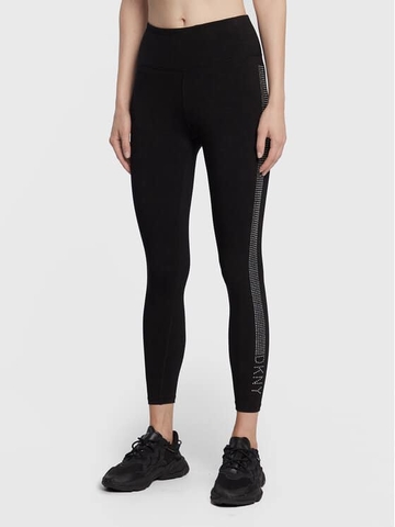 Quần legging nữ DKNY đen đính đá 2 bên