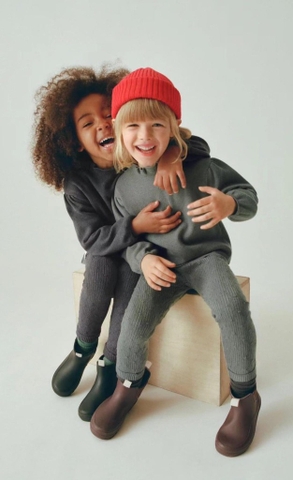 Áo len trơn cổ bèo Zara size nhí 2 màu