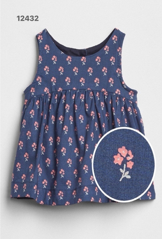 Áo váy vải thô mỏng 2 lớp BabyGap 3 mẫu