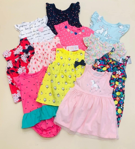 Body, váy kèm chip Carter's dư xịn nhiều mẫu size mini made in Cambodia