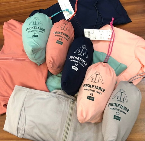 Áo chống nắng thông hơi Uniqlo túi cuộn nhiều màu cho bé