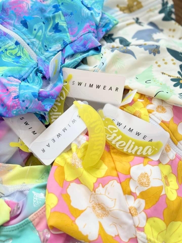 Bộ bơi Estelina Swimwear áo dài tay quần sooc nhiều mẫu cho bé gái