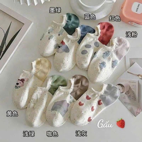 SET 10 đôi Tất lười nữ siêu xinh style Hàn