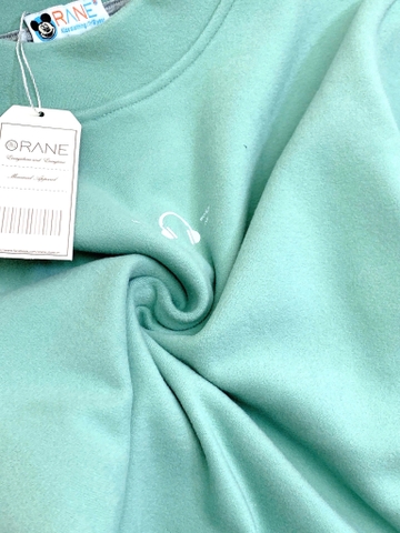 Áo giữ nhiệt TAI NGHE zip lông cổ 3 phân Orane 4 màu trắng, be, xanh mint, xanh dương MUSIC ON WORLD OFF