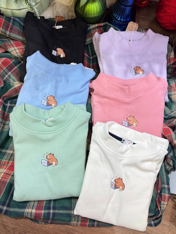 Áo giữ nhiệt zip lông cổ 3 phân Orane mẫu Capybara 5 màu