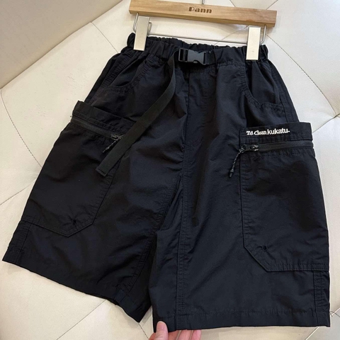 Quần short kaki cạp chun dây lưng 4 màu Xám, Xanh, Đỏ mận, Đen