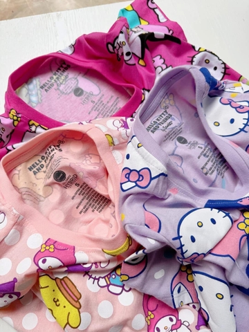 Áo phông cotton cộc tay Hello Kitty and Friends by Sanrio 3 màu hồng, tím, cam