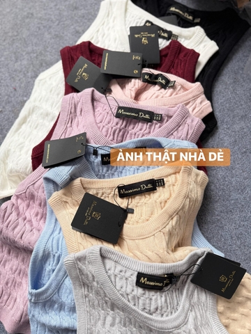 Áo dệt kim ba lỗ Massimo Dutti nhiều màu cho nữ