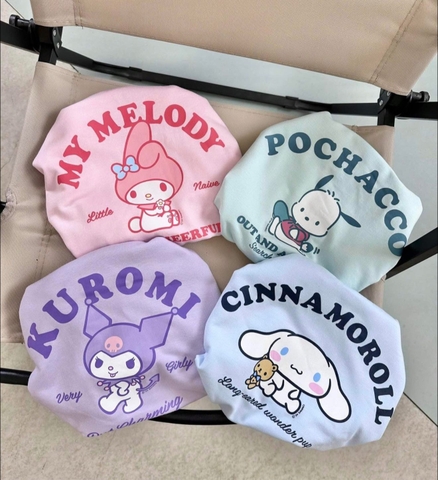 Bộ cotton SPAO KIDS cộc tay hình Kuromi, My Melody, Cinnamoroll, Pochacco
