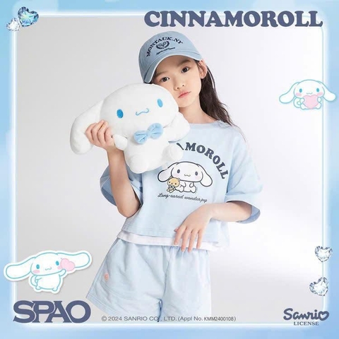 Bộ cotton SPAO KIDS cộc tay hình Kuromi, My Melody, Cinnamoroll, Pochacco