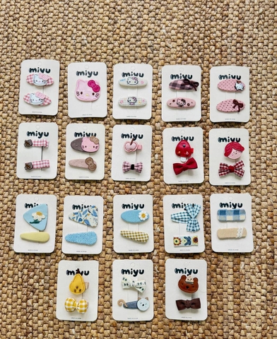 Set 2 cặp tóc hoạt hình Mi Yu nhiều mẫu
