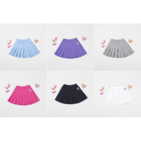 Chân váy cotton Nexxi xếp ly dáng ngắn hình Kuromi màu Tím