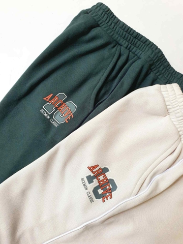 Quần nỉ suông dài Archive 10 Beemon 2 màu trắng, xanh lá