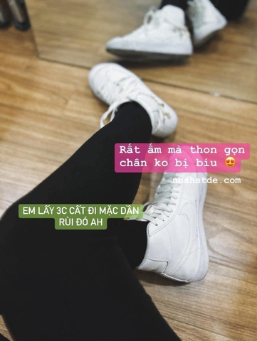 Quần legging lót lông giữ nhiệt Nữ hãng GU freesize