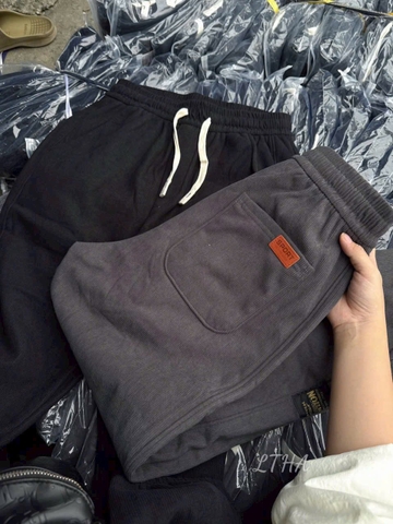 Quần jogger nỉ lông Fashion 2 màu đen, xám