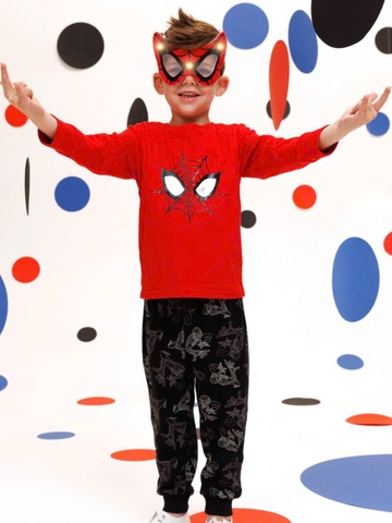 Bộ cotton dài tay hãng Delta, Disney, Marvel 4 mẫu Spiderman, khủng long, Game, Mickey