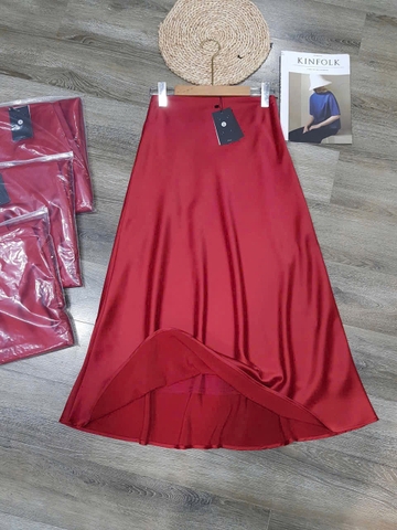 Chân váy lụa màu ĐỎ Tommy Hilfiger