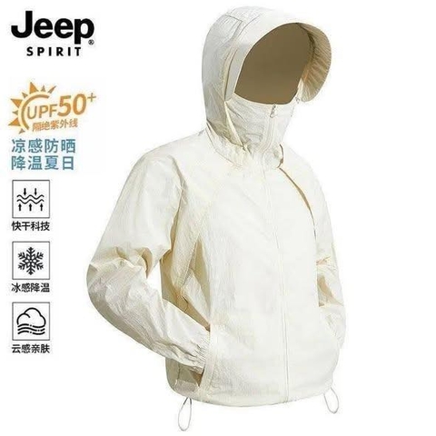 Áo gió chống nắng Jeep nam 3 màu đen, rêu, be