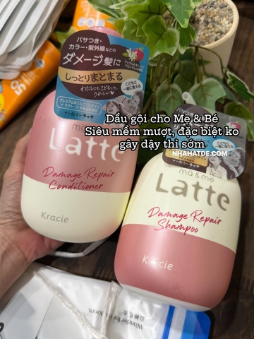 Cặp dầu gội xả Nhật hãng Latte Ma&Me 490ml