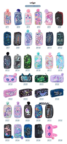Túi bút mềm Smiggle size to 22x11x5cm nhiều mẫu cho bé trai, bé gái