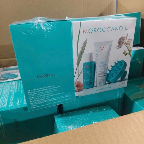 Set 3 món Moroccanoil Scalp gội, xả 70ml kèm lược massage
