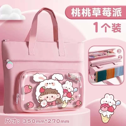Túi đựng sách vở học thêm nhiều mẫu size 35x26cm