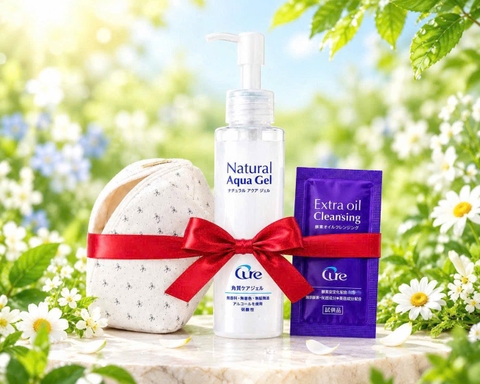 Tẩy da chết Cure 100ml tặng kèm 1 túi vải nơ, gói dầu tẩy trang