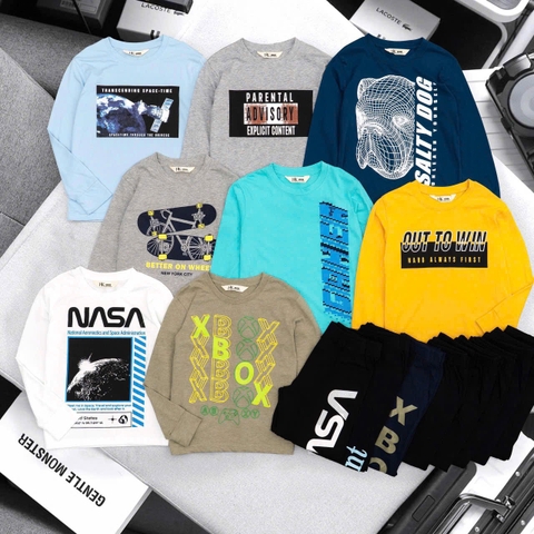 Bộ cotton dài tay HK made in Vietnam 8 mẫu