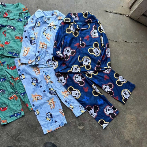 Bộ pyjamas băng lông dài tay Disney, Bluey bé trai 4 mẫu