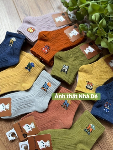 Set 10 đôi tất nhiều màu cho bé trai, bé gái