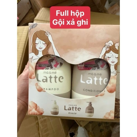 Cặp dầu gội xả Latte Ma&Me 400ml hàng Nhật